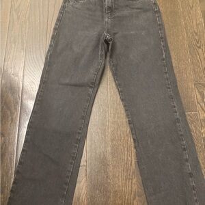 ZARA Dark Gray Straight-Leg Jeans